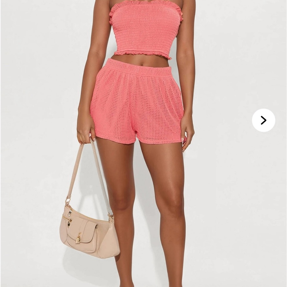 Fashion Nova Coral Shorts and top set